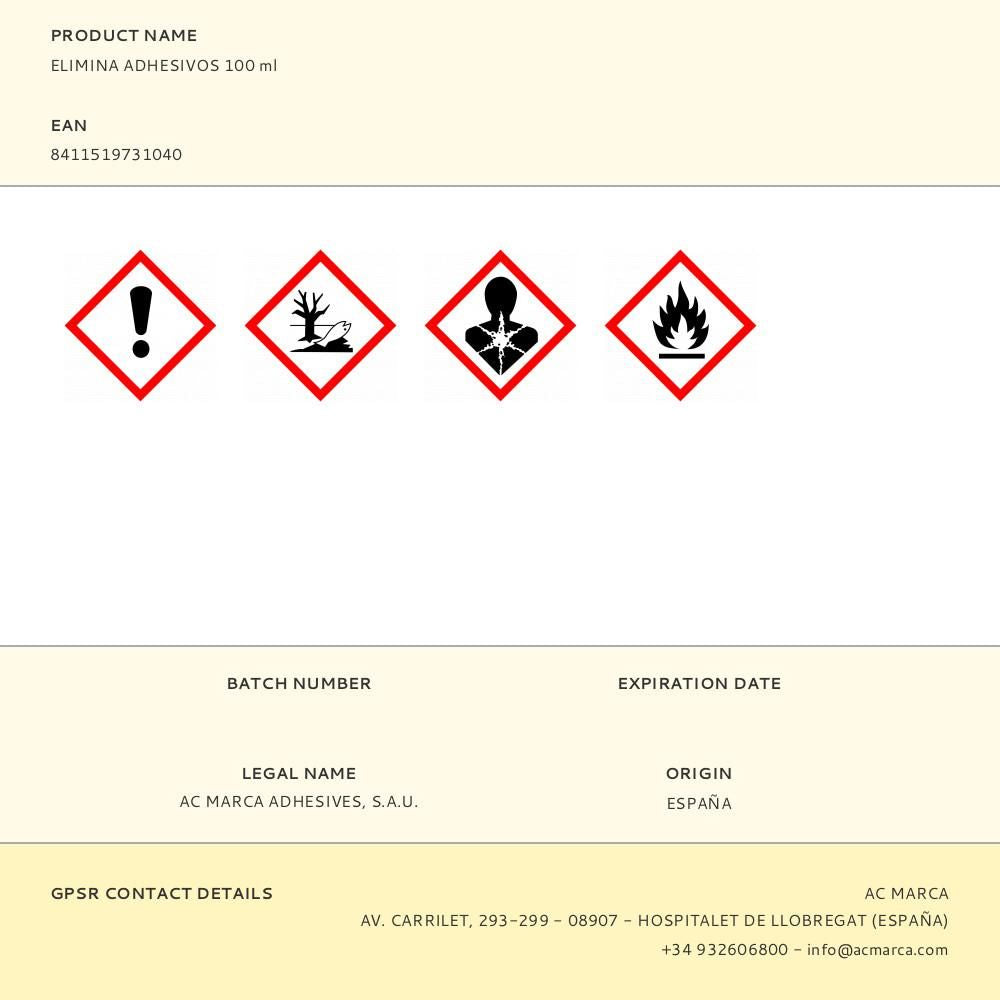 Elimina adhesivos 100 ml