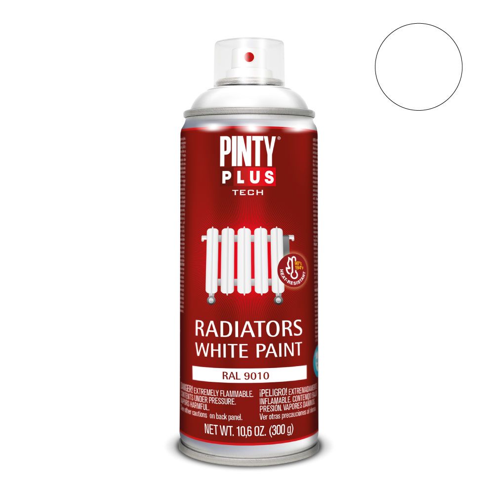 Esmalte spray tech 520 cc radiador ral 9010 blanco