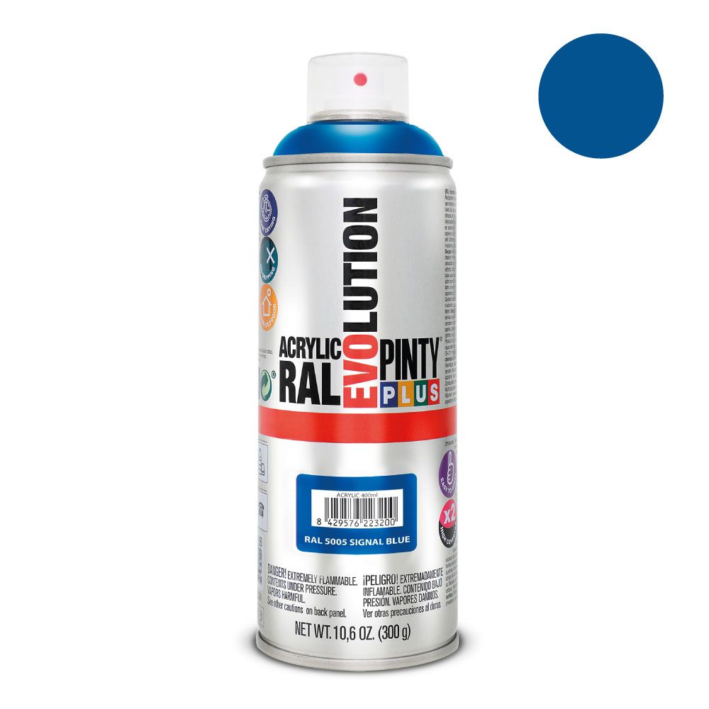 Pintura acrílica spray evolution 520 cc ral 5005 signal blue 300 g