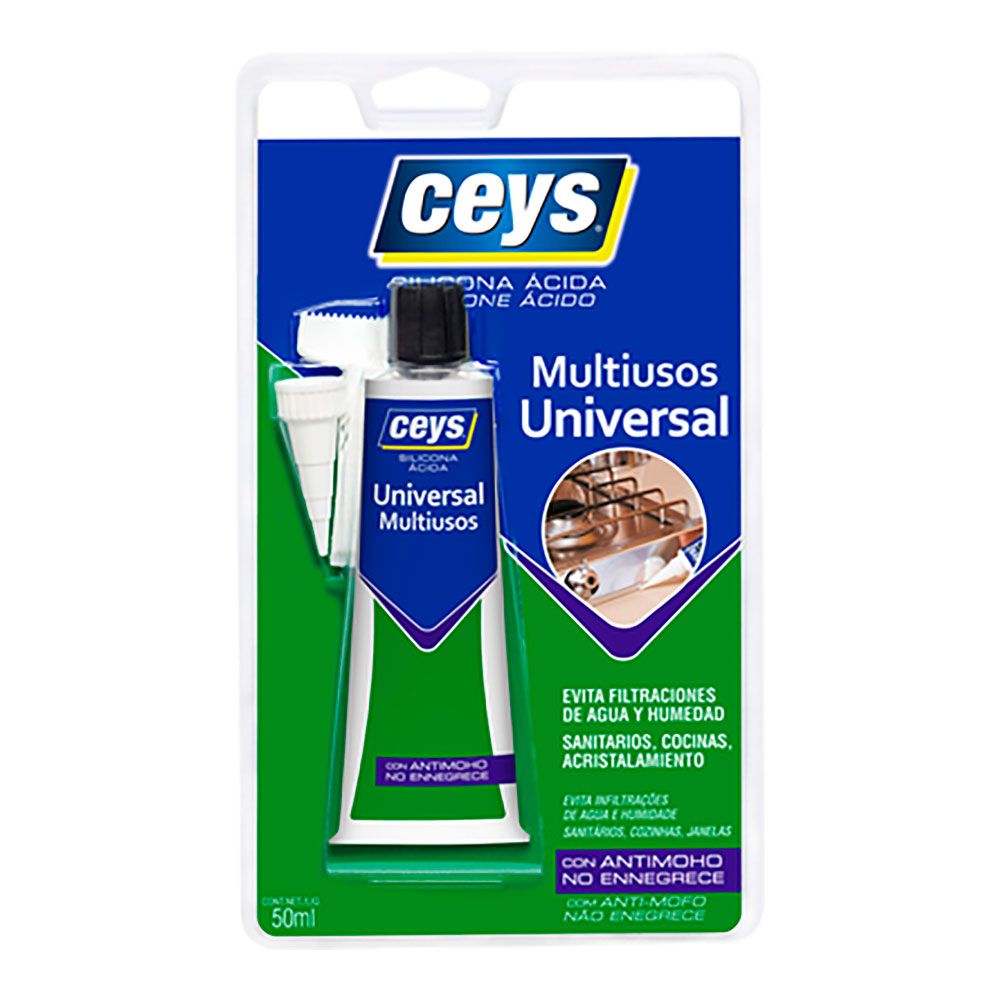 Silicona ácida universal transparente 50 ml