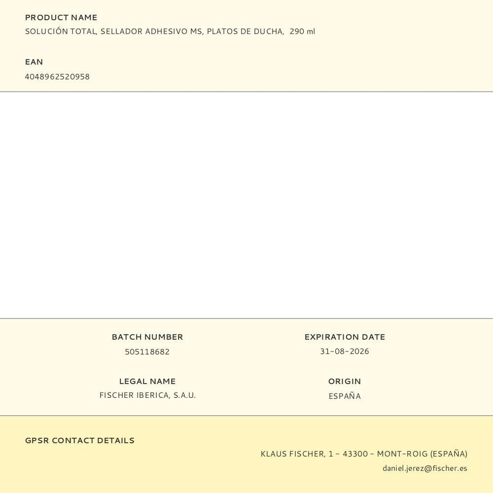 Sellador solucion total platos de ducha blanco 290 g