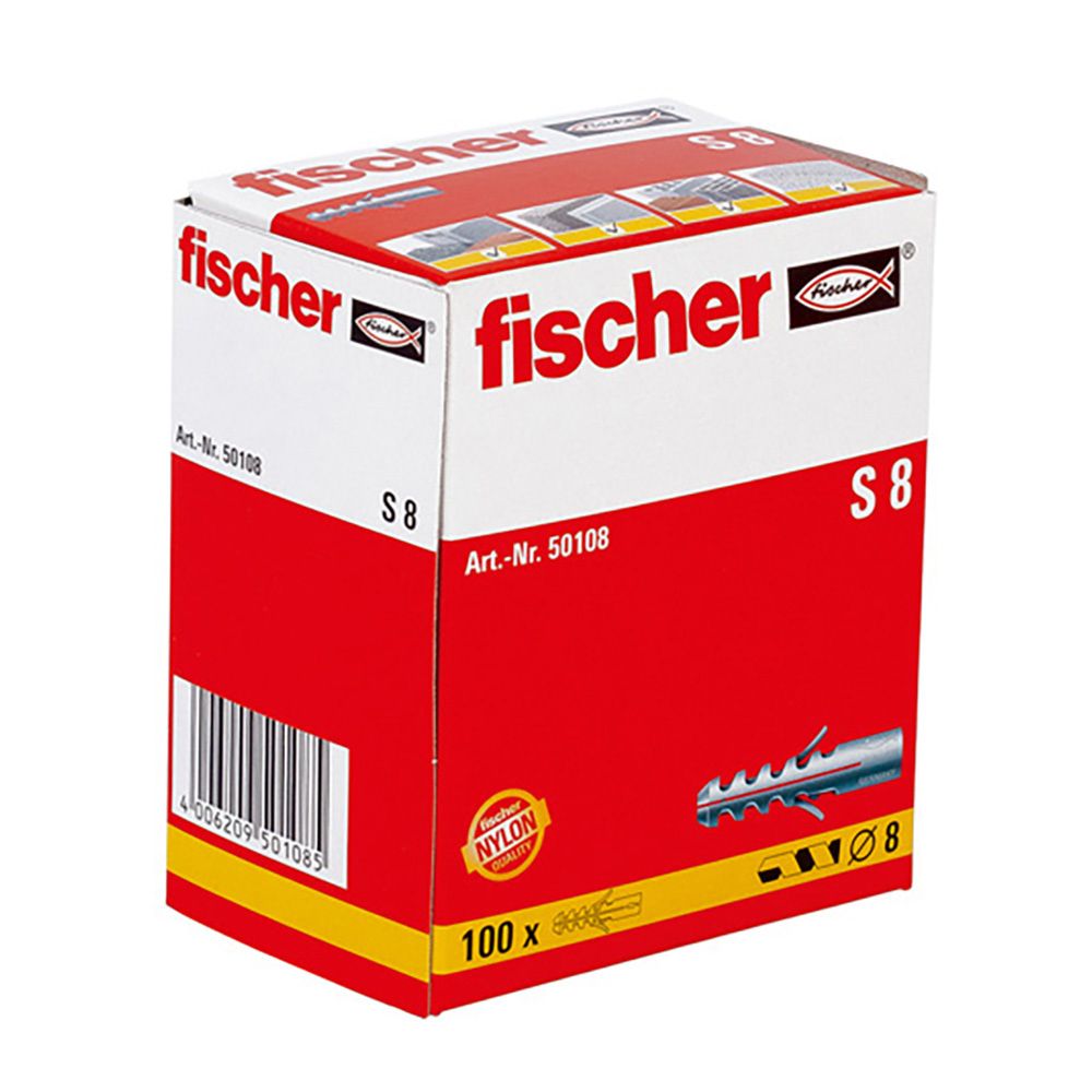 Taco de expansion s-8 mm, caja 100 uds