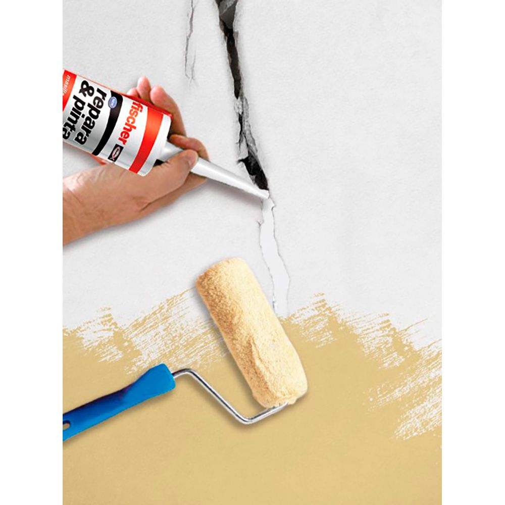 Masilla acrílica grietas repara y pinta exterior protegido 310 ml