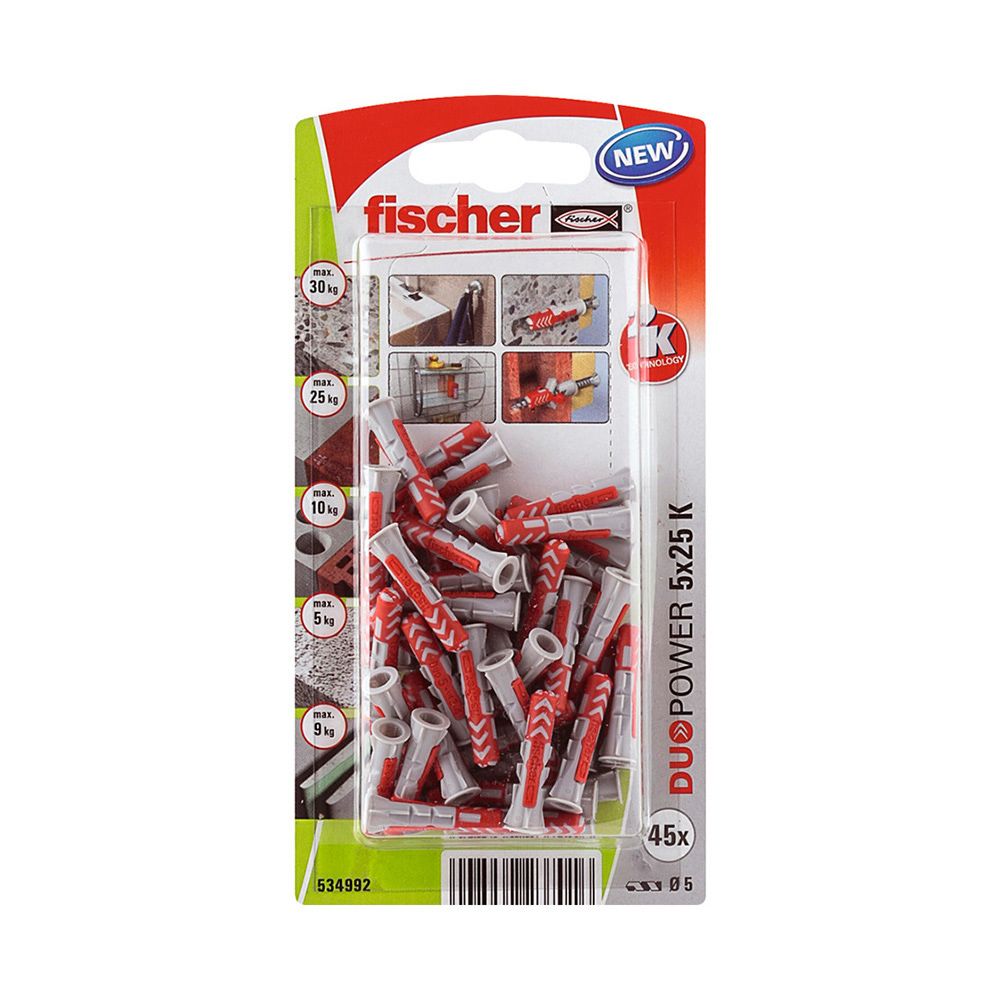 Taco duopower ø5 x 25 mm, blister 45 uds
