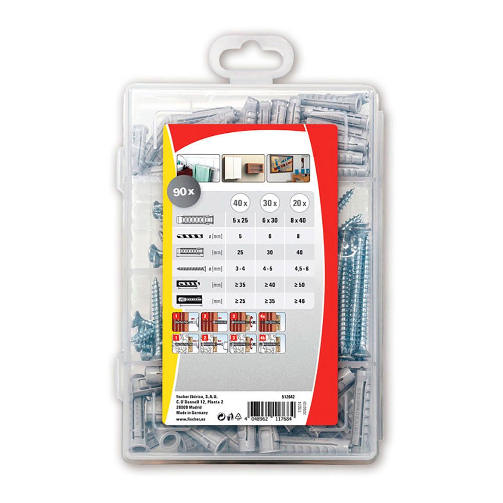 Tacos sx plus 5/6/8 + tornillos, caja 180 uds
