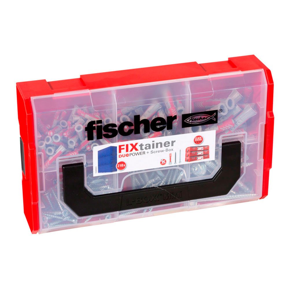 Tacos duopower 6/8/10 + tornillos, maletin fixtainer 210 uds