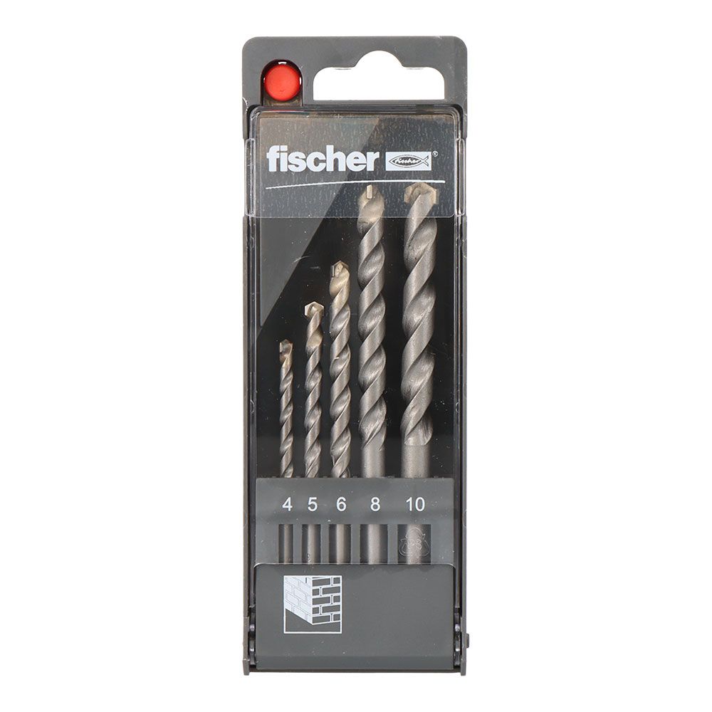 Brocas percusión, juego 5 piezas s ø4,00 / 5,00 / 6,00 / 8,00 / 10,00 mm