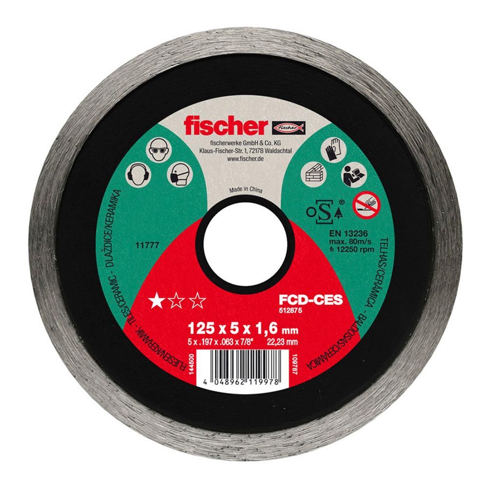 Disco diamantado para cerámica fcd-ces ø115 x 1,6 x 22,23 mm