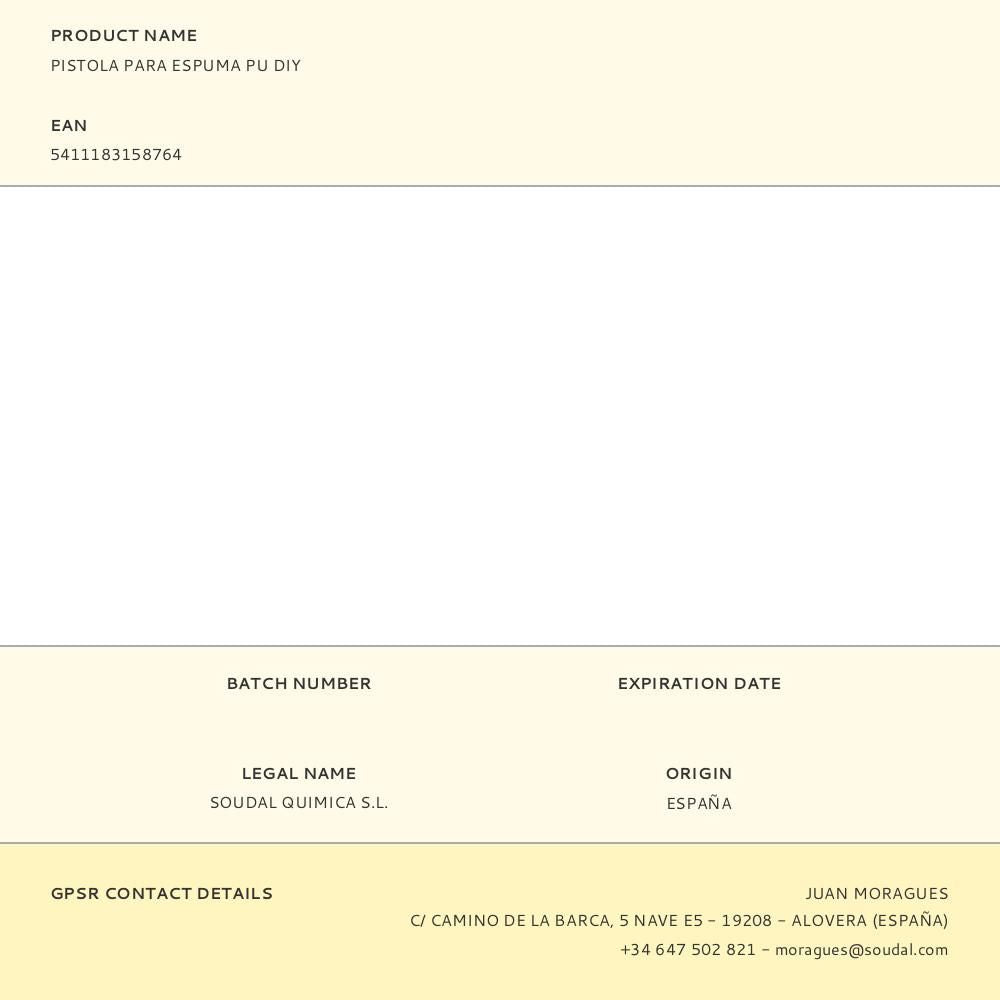 Pistola para espuma pu diy