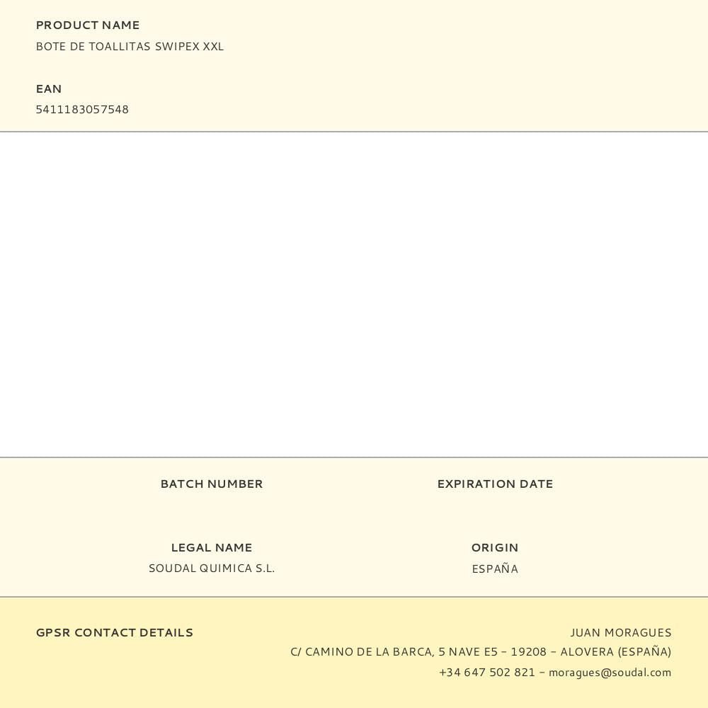 Bote de toallitas swipex xxl