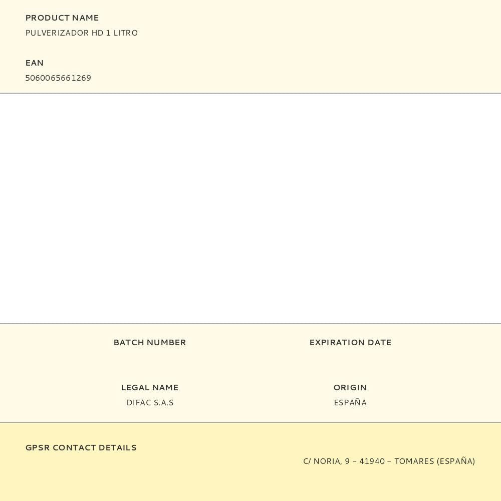 Pulverizador hd 1 litro