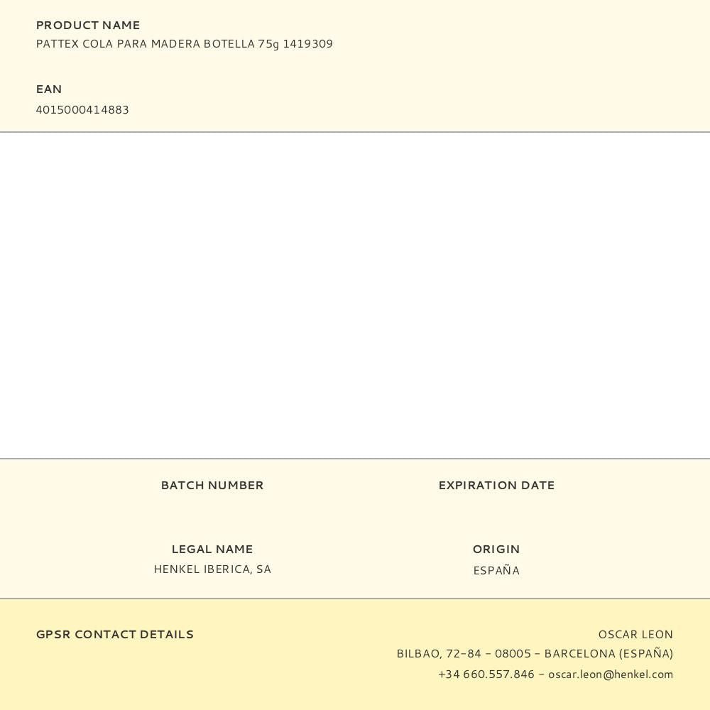 Cola para madera botella 75 g