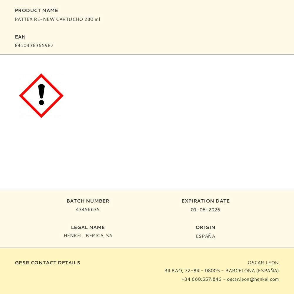 Silicona re-new cartucho blanco 280 ml