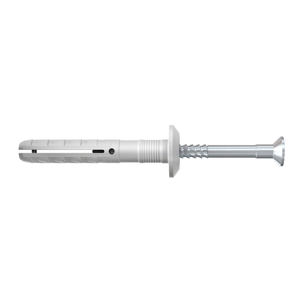 Tacos clavo ø5 x 30 mm + tornillos cabeza avellanada ø3,5 x 38 mm, caja 100 uds