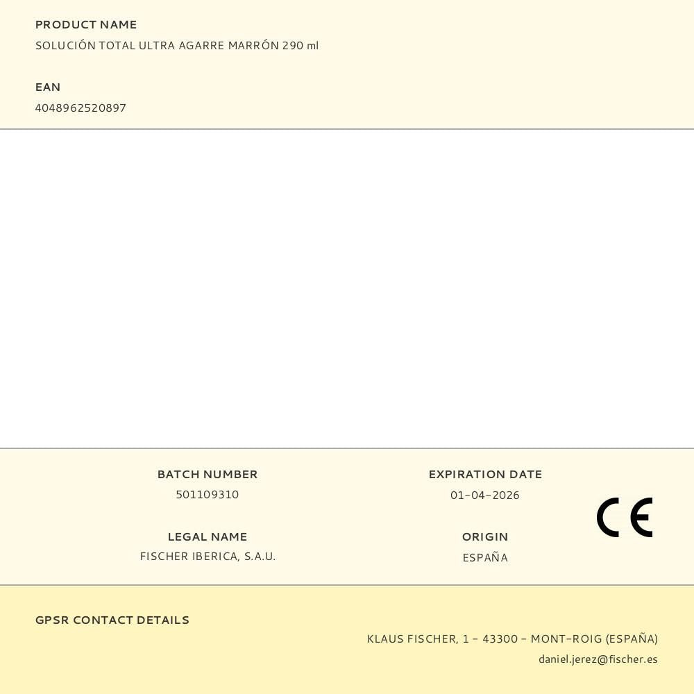 Solución total ultra agarre marrón 290 ml