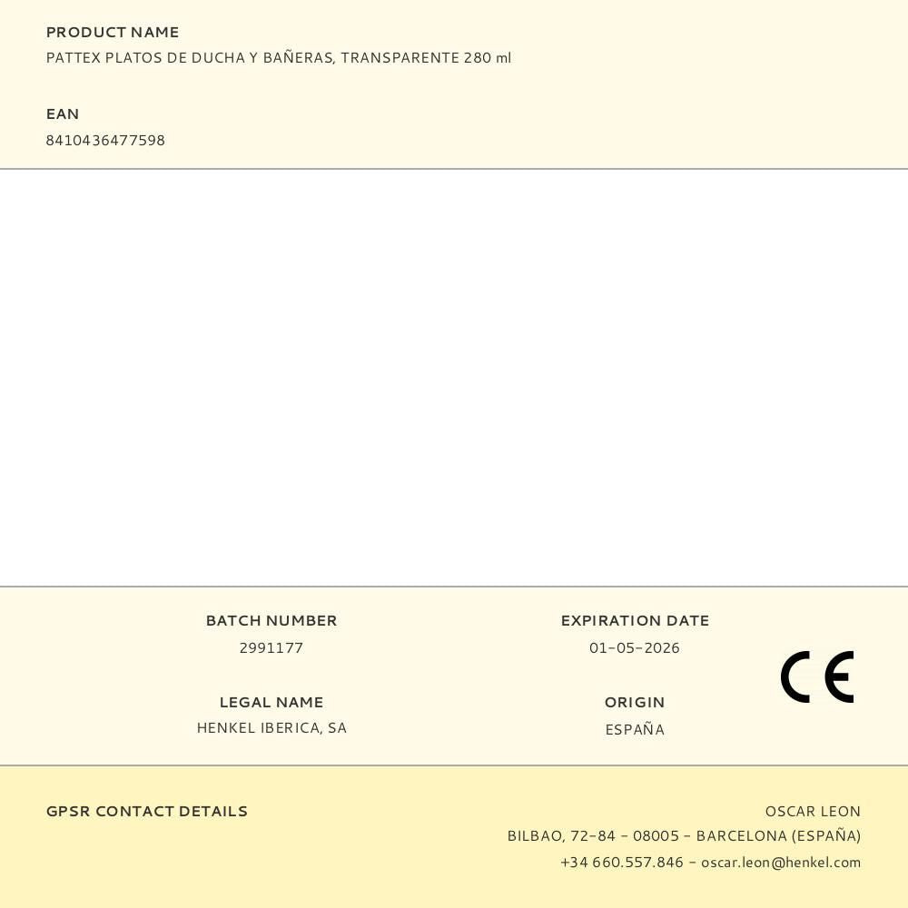 Silicona neutra antimoho baños transparente 280 ml