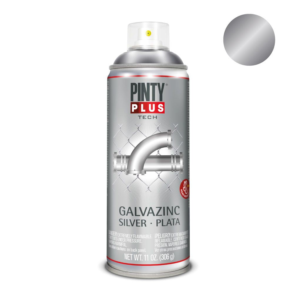 Pintura en spray galvanizado en frío plata