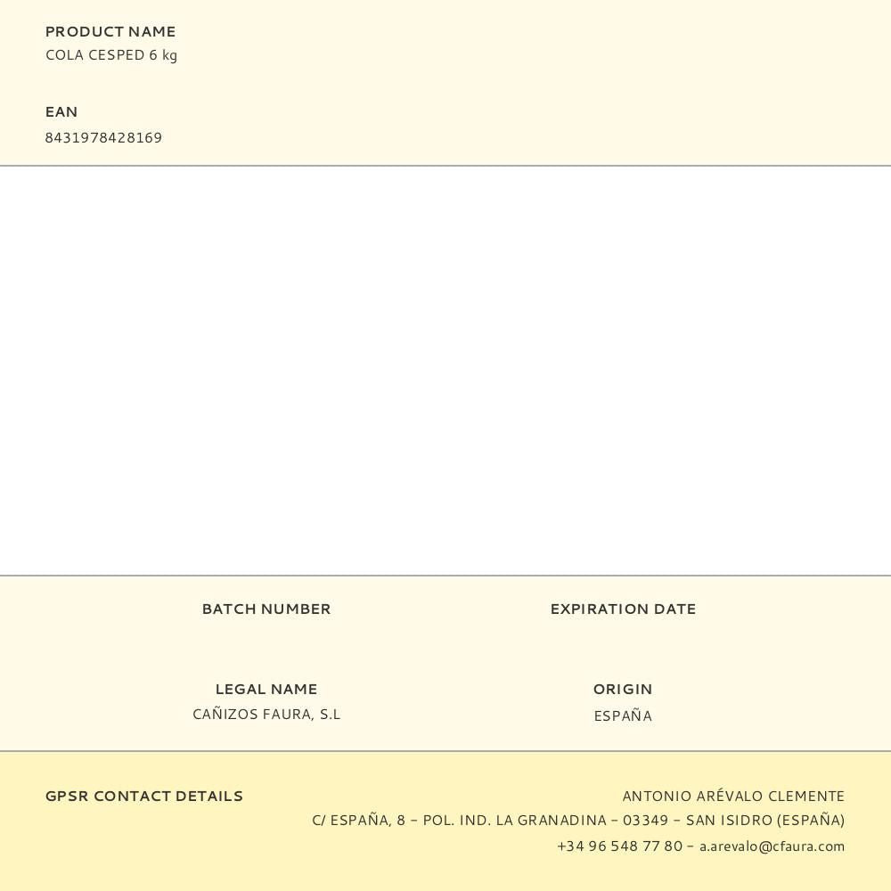 Cola especial para césped artificial bote 6 kg