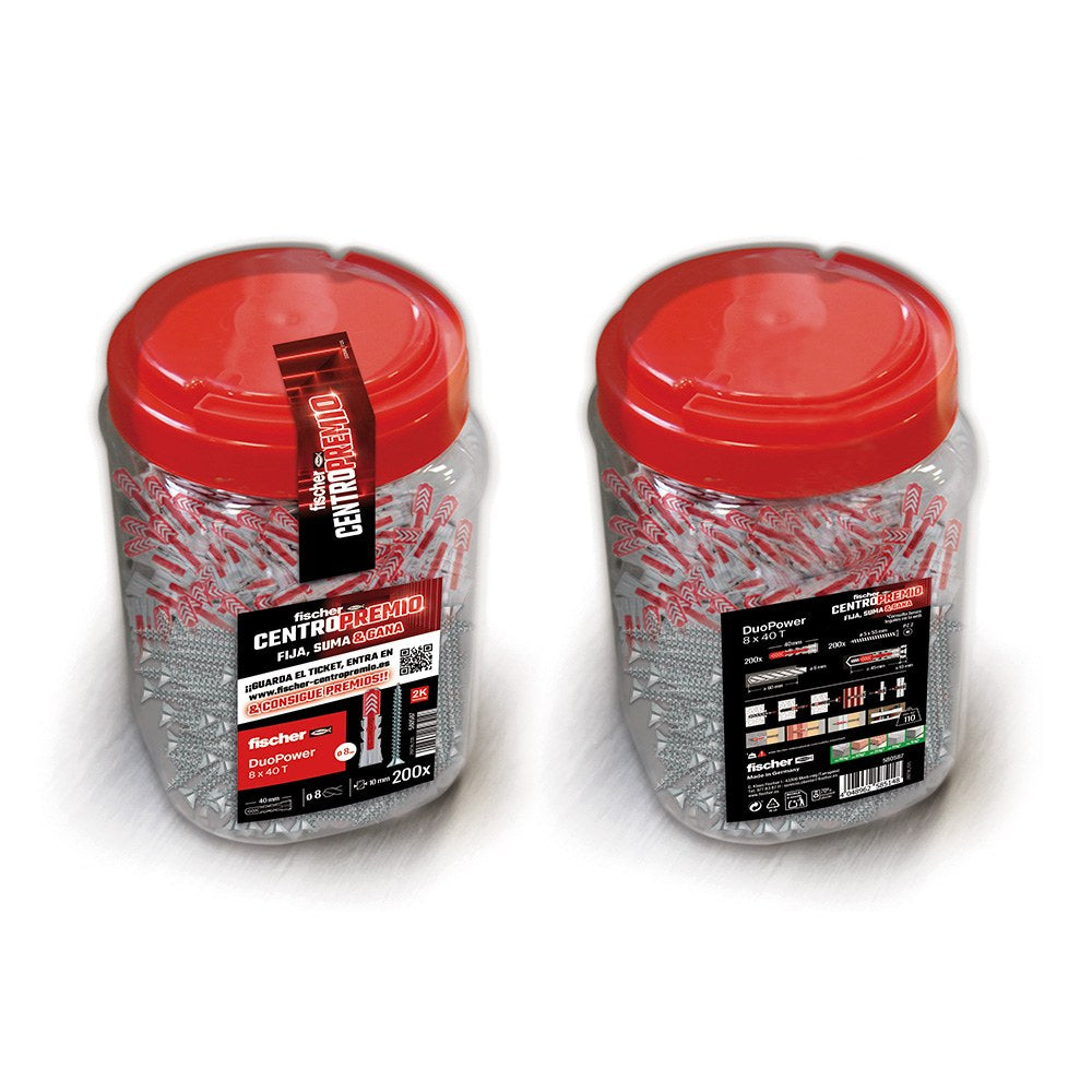 Taco duopower s ø8 x 40 mm, bote 200 uds ***campaña centro premio para cliente final***