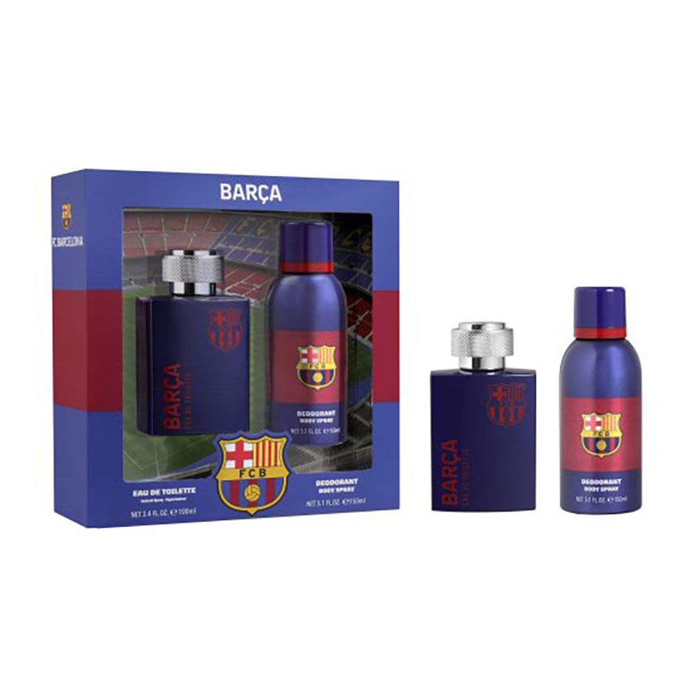 Estuche fc barcelona con colonia 100 ml y desodorante en spray 150 ml
