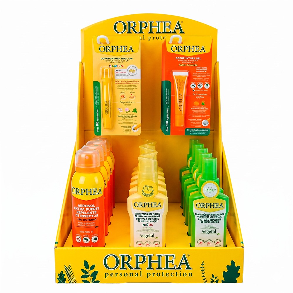 Expositor sobremesa repelentes mosquitos 30 uds