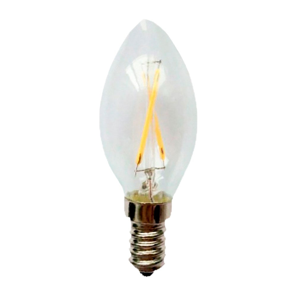 Bombilla vela filamento led c35, e14, 2 w, 200 lm, 2000 k luz cálida, ø35 x 98 mm