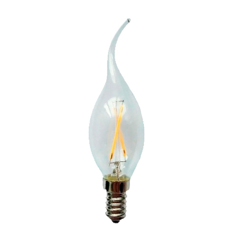 Bombilla vela filamento led punta torcida c35, e14, 4 w, 400 lm, 2700 k luz cálida, ø35 x 118 mm