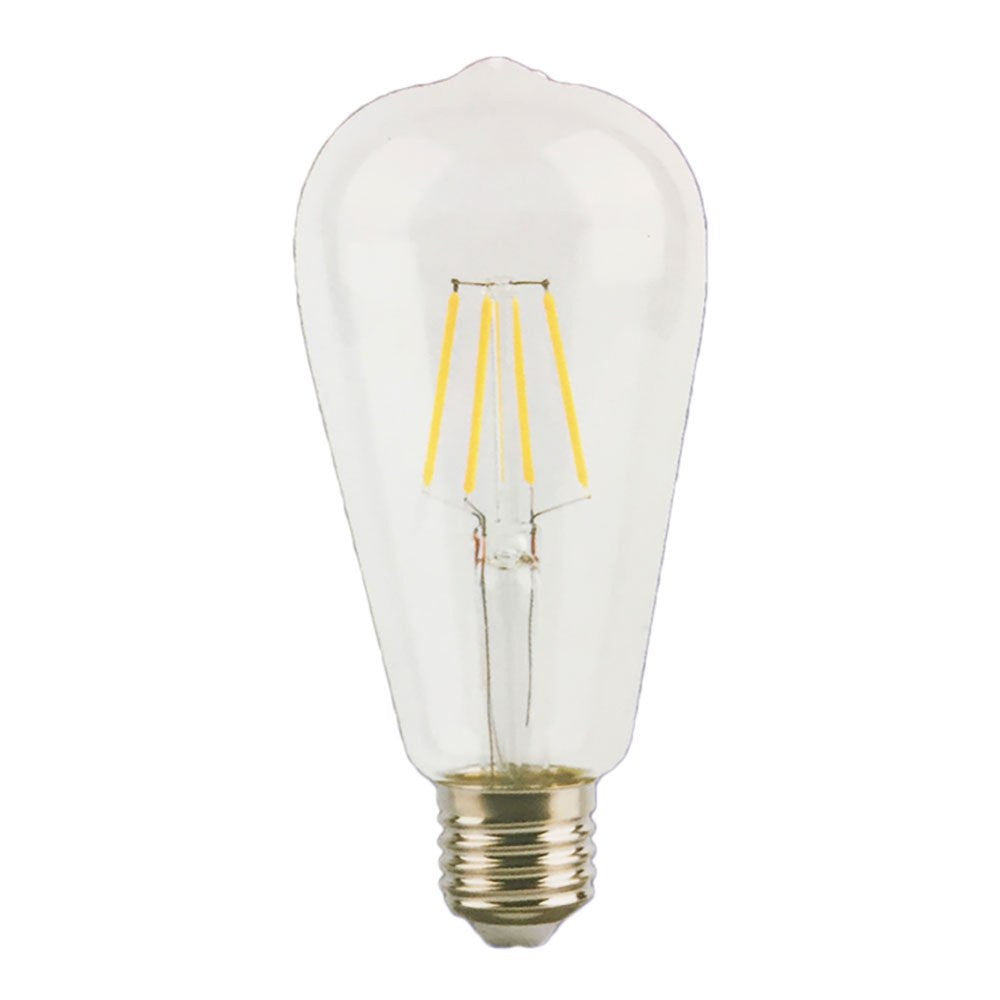 Bombilla edison filamento led st64, e27, 4 w, 470 lm, 2700 k luz cálida, ø64 x 142 mm