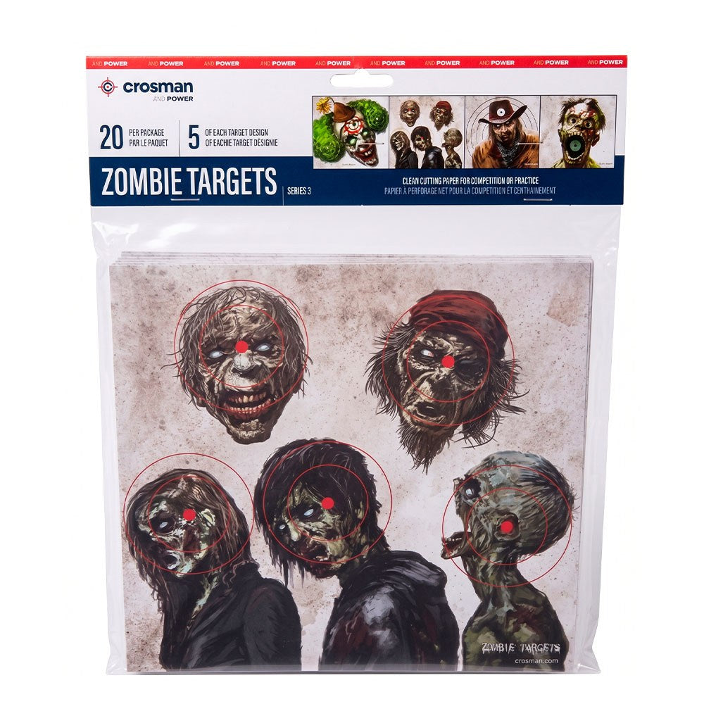 Dianas de papel temática zombis, 24,76 x 22,86 cm, 20 uds