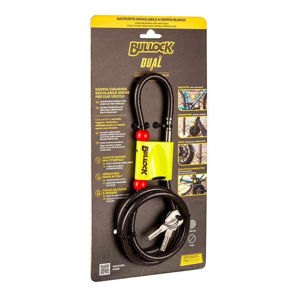 Cable antirrobo, modelo dual, para bicicletas, patinetes y motos