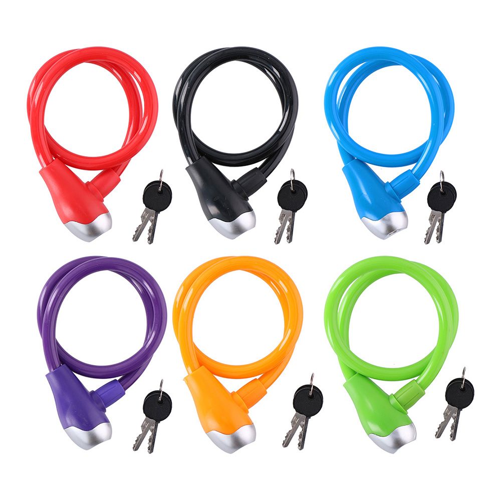 Candado de cable, antirrobo, colores surtidos, ø12 mm x 65 cm