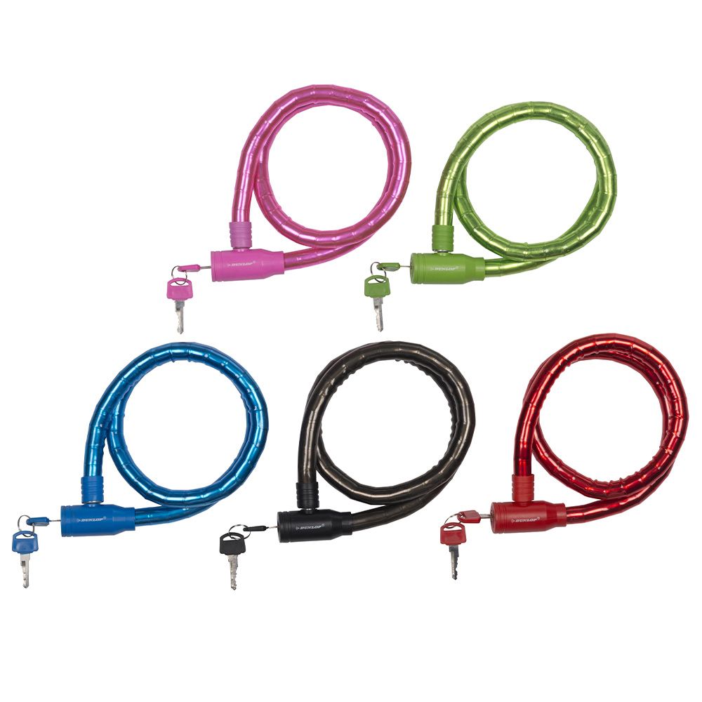 Candado de cable, antirrobo, colores surtidos, ø18 mm x 65 cm