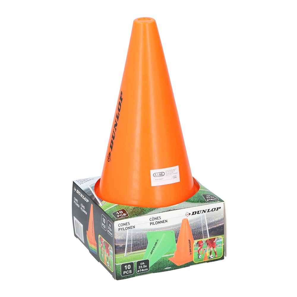 Conos de entrenamiento de plastico ø14 x 23,5 cm, 10 uds