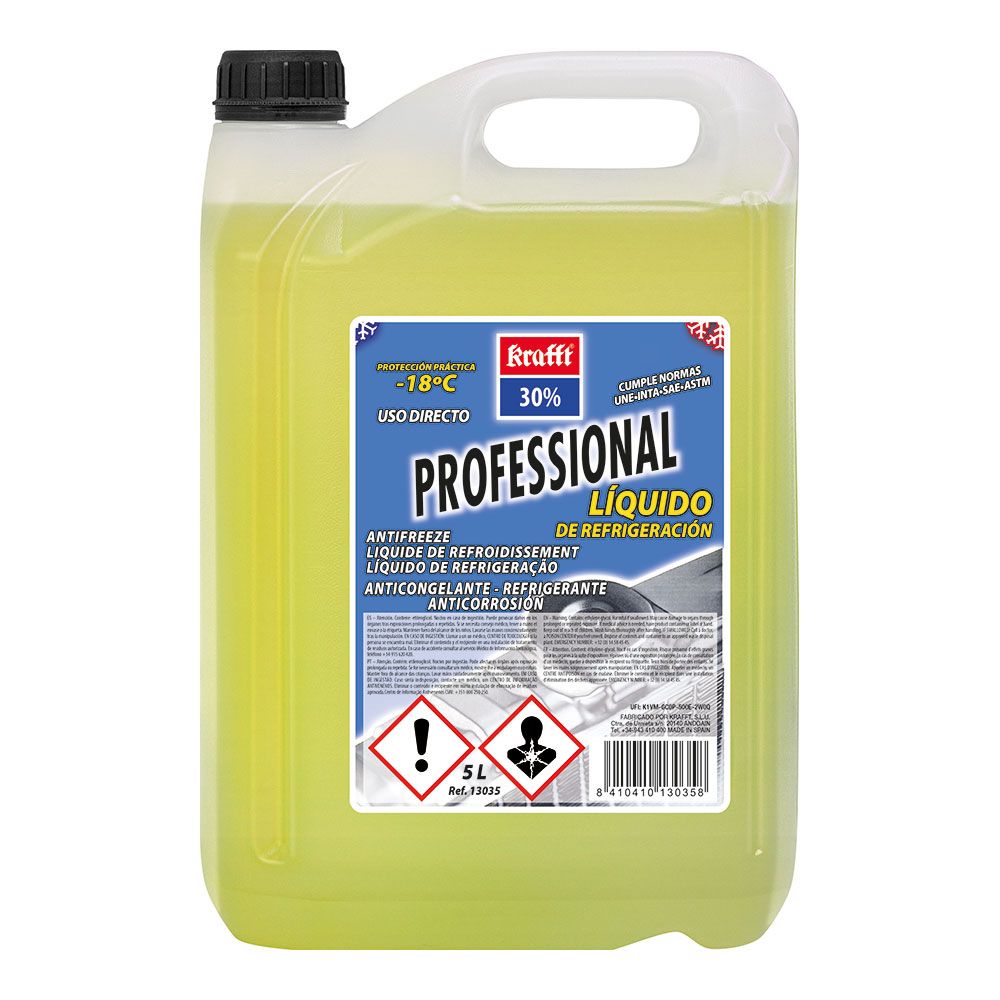 Anticongelante 30%, professional, 5 l, amarillo