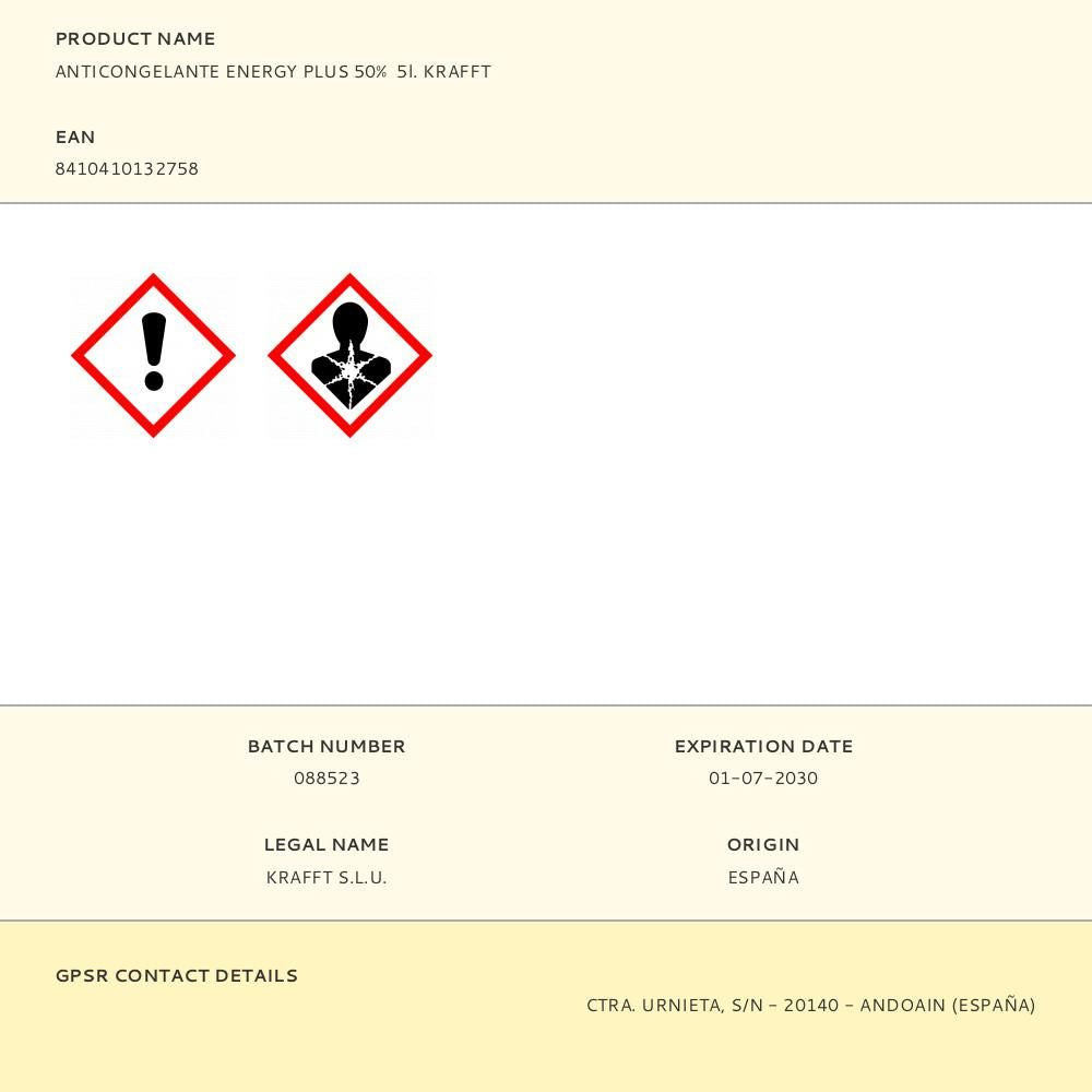 Anticongelante energy plus 50%, professional, 5 l, rosa