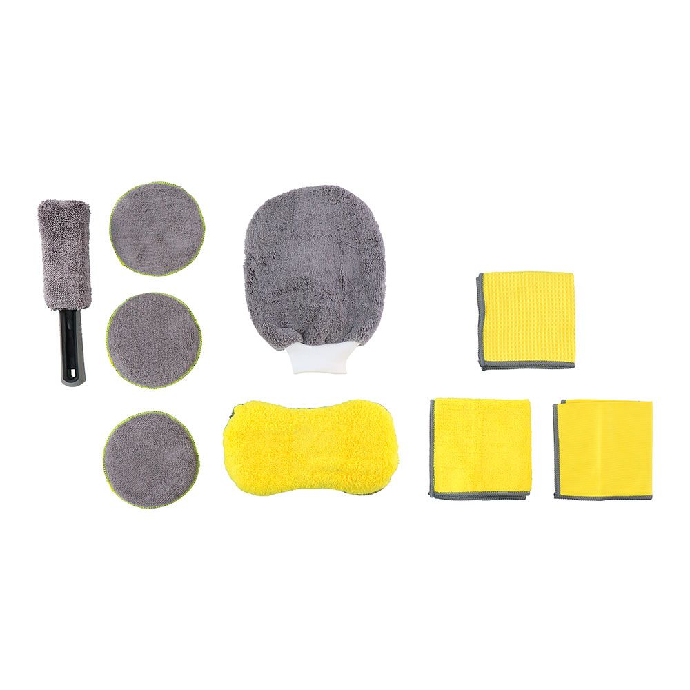 Set de limpieza para coches/motos 9 piezas