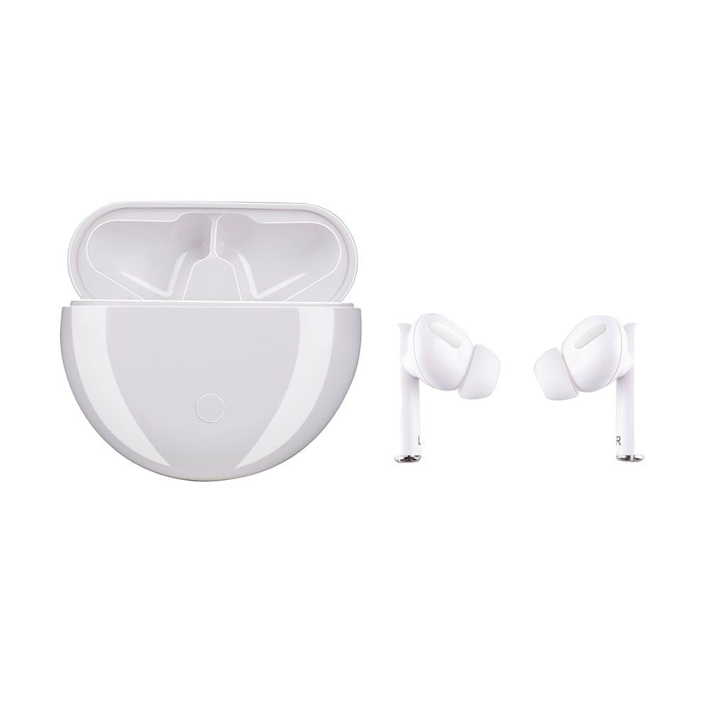 Auriculares earbuds bluetooth con estuche blanco