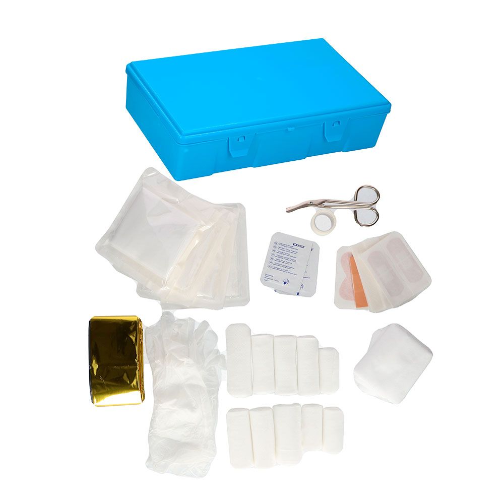Kit primeros auxilios 30 piezas, 14,5 x 5 x 14 cm