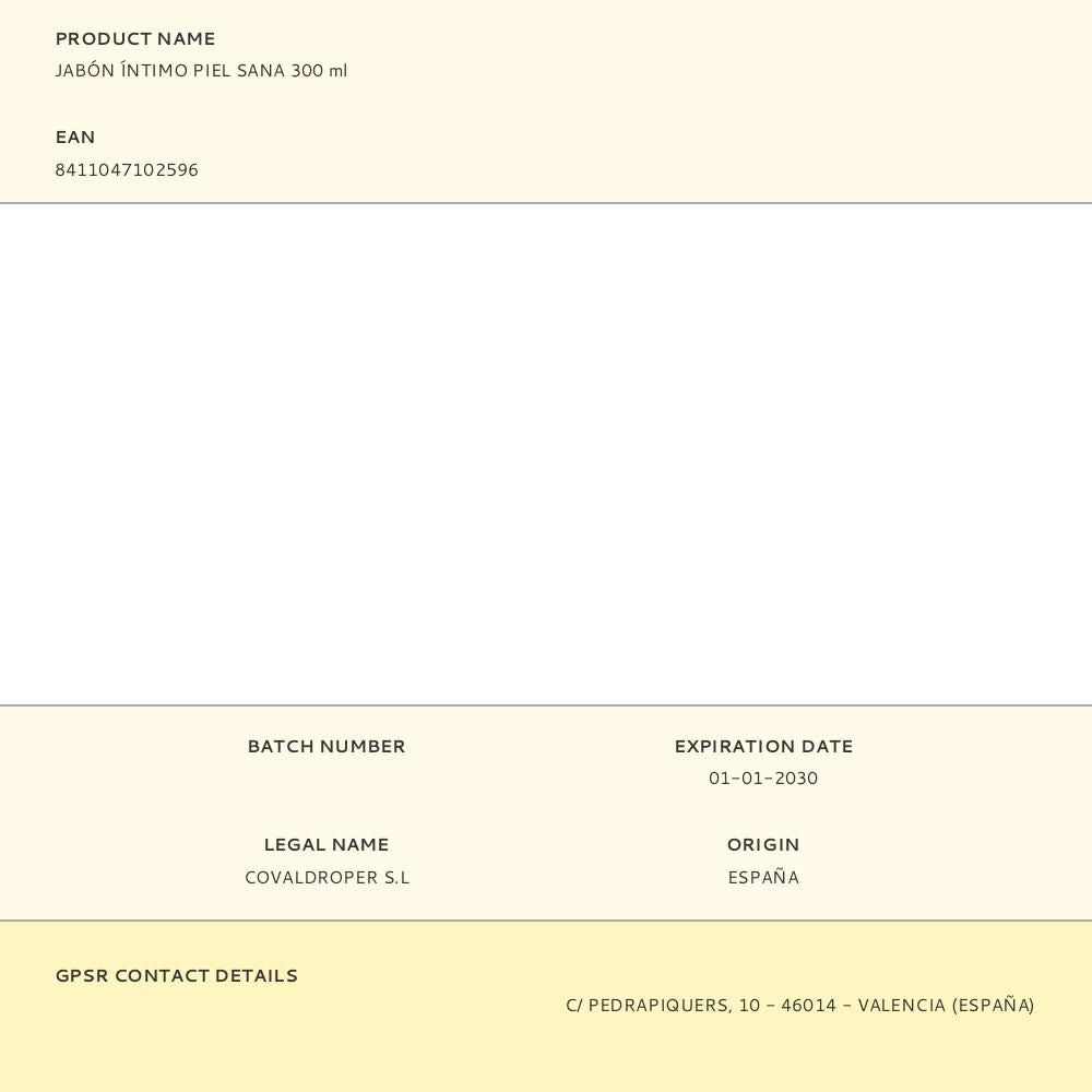 Jabón íntimo piel sana 300 ml