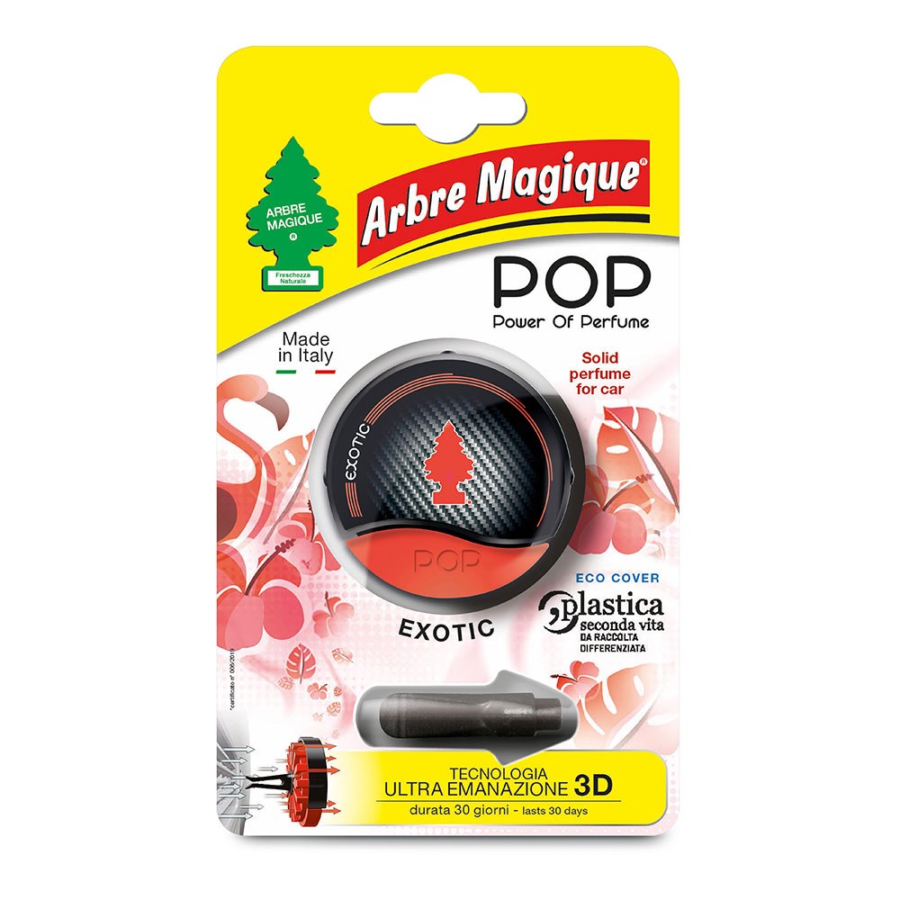 Ambientador de coche, modelo pop, aroma exotic