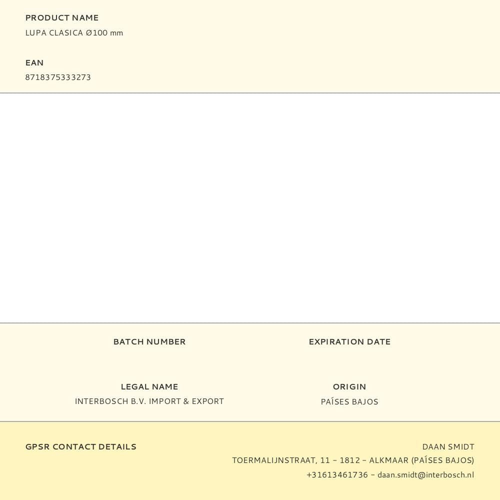 Lupa clasica ø100 mm