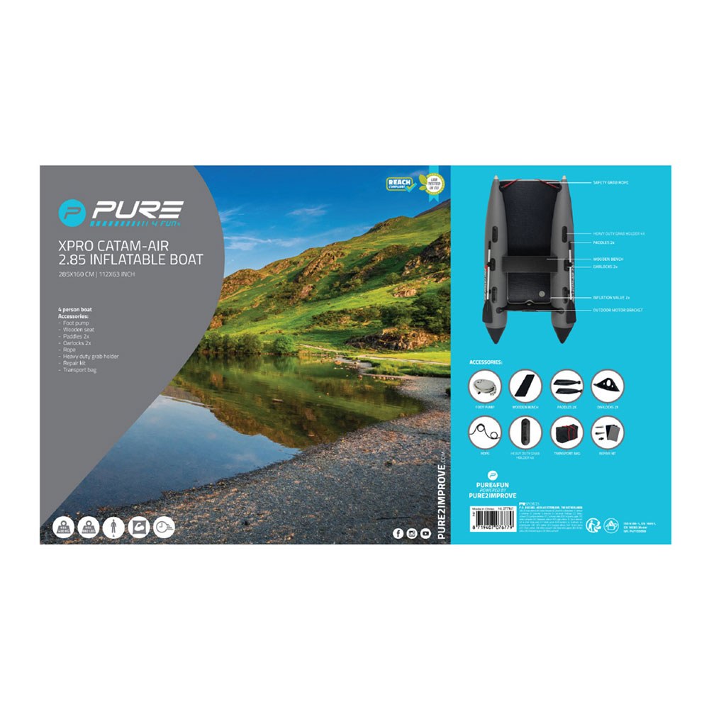 Bote catamaran xpro catam-air 2.85, hinchable, 6 cv, 160 x 285 cm