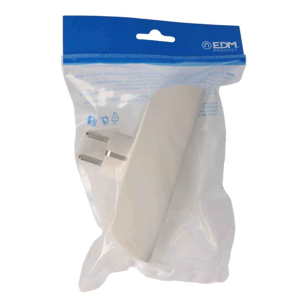 Multiconector t/tl triple salida tipo f 4,8mm económico máx 3680w blanco (envasado)