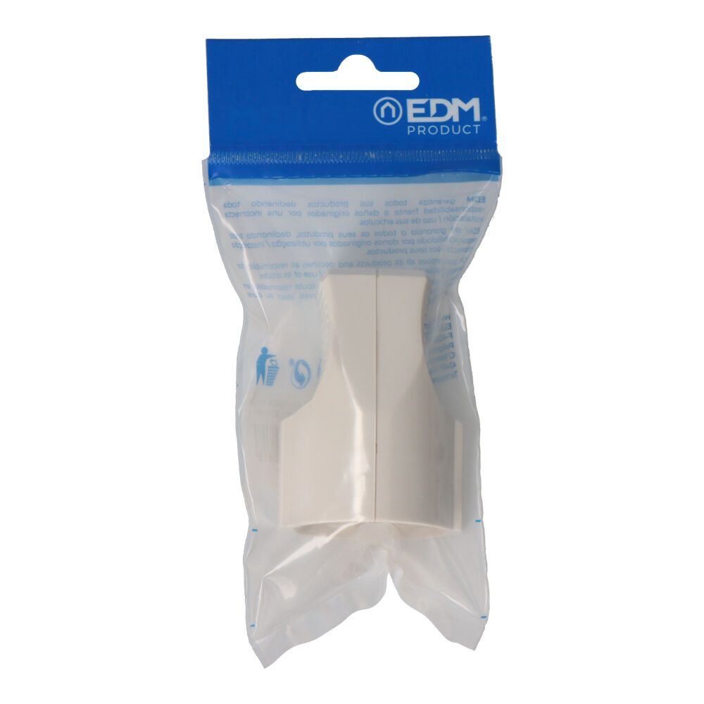 Base aérea t/tl tipo f 4,8 mm 10/16 a 250 v blanca (envasada)