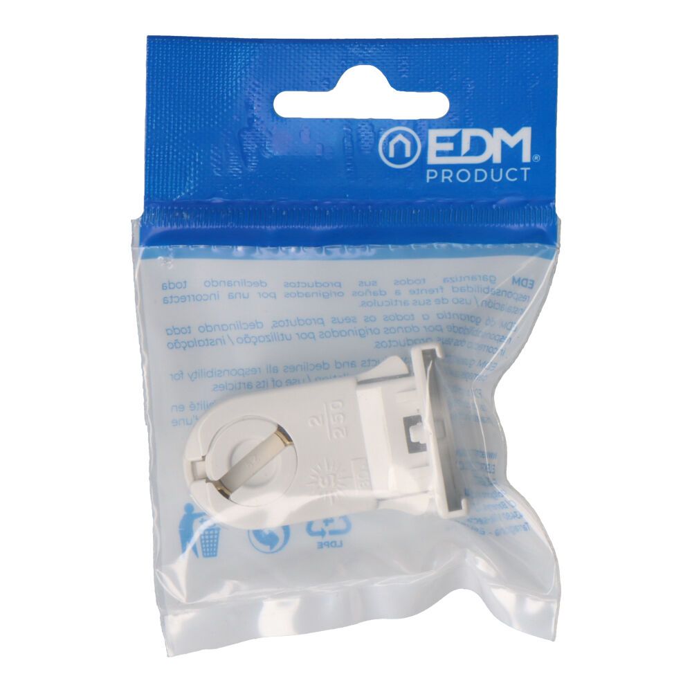 Portalámparas fluorescencia gu10 blanco (envasado)