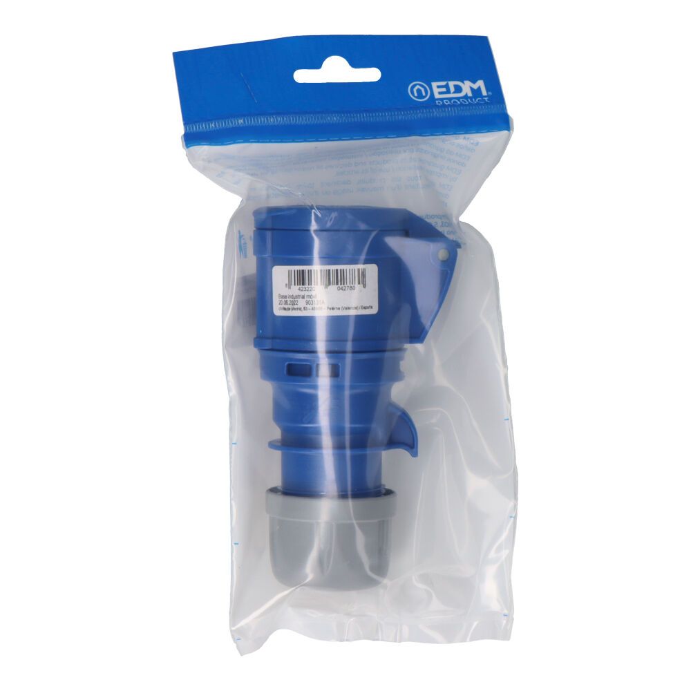 Base aerea cetac 2p+t azul 16a 230v~ ip44 (envasada)