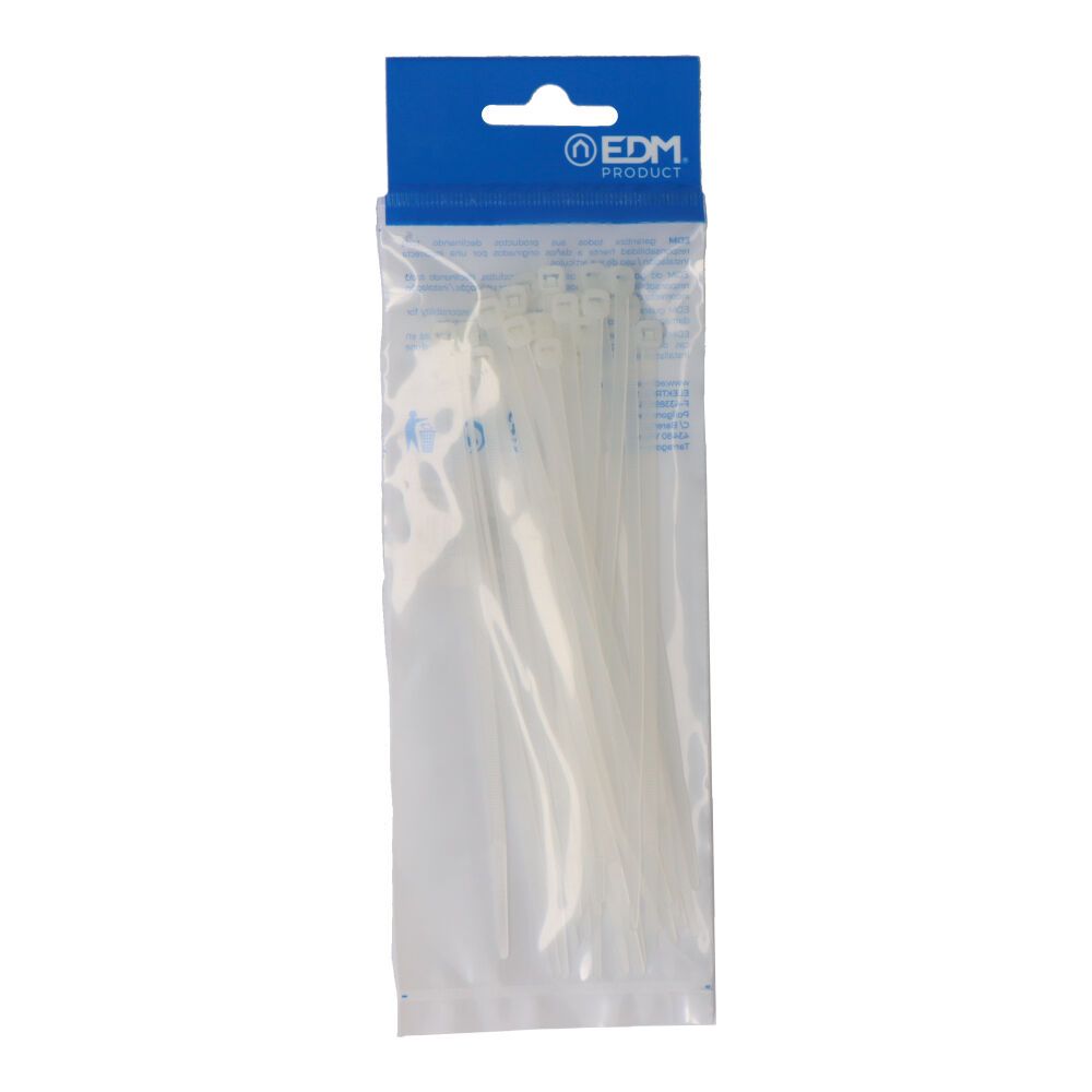 Bridas natural 3,5 x 150 mm nylon alta calidad (bolsa 25 unid.)