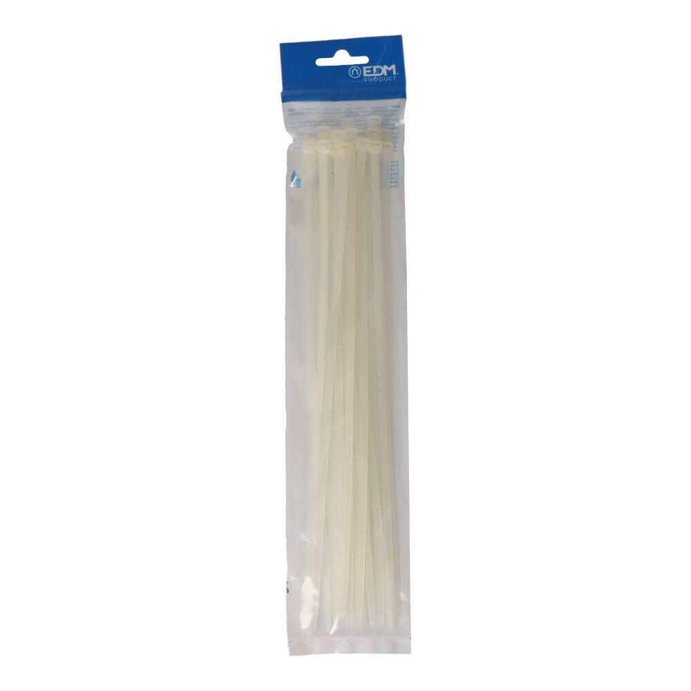 Bridas natural 4,8 x 300 mm nylon alta calidad (bolsa 25 unid.)