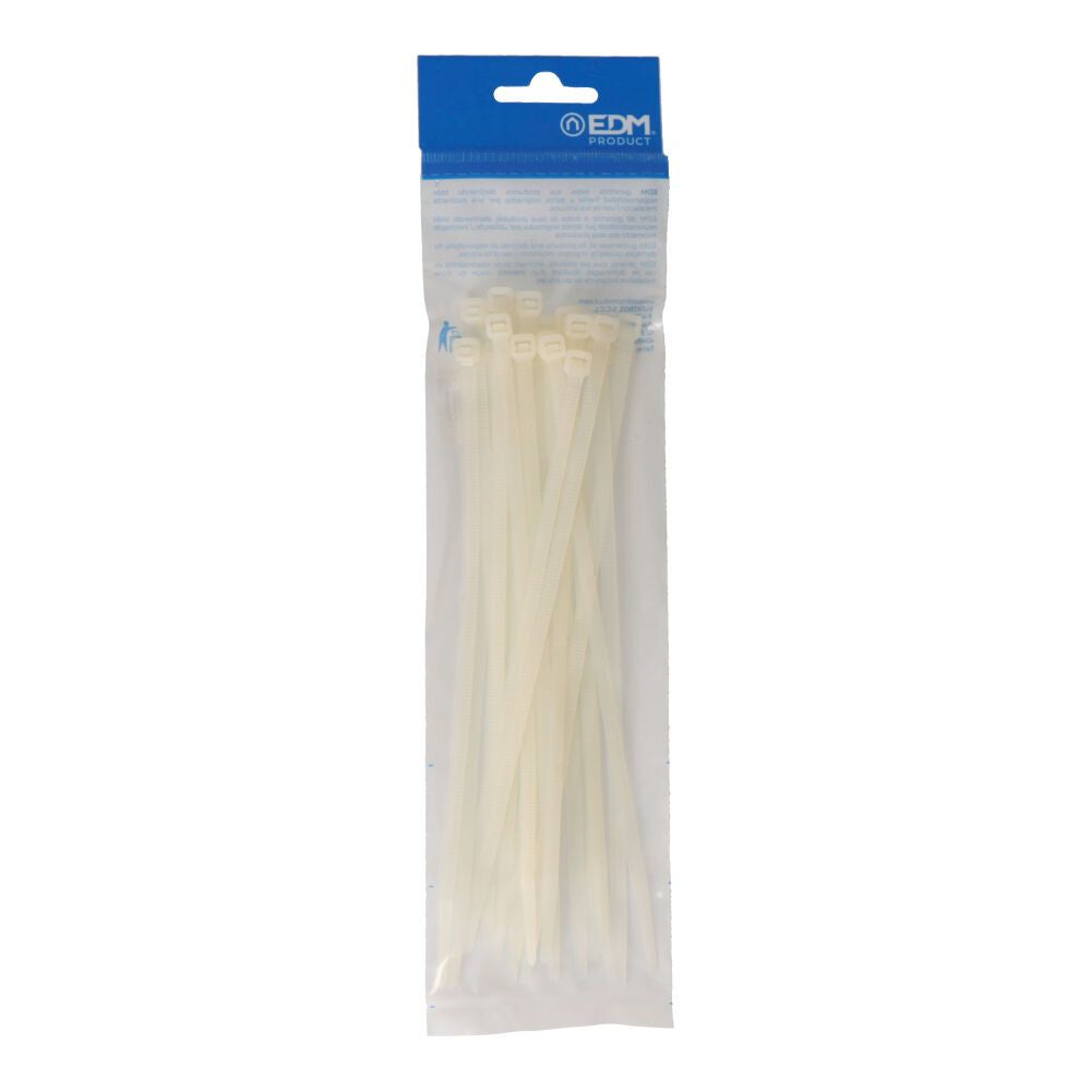 Bridas natural 4,6 x 200 mm nylon alta calidad (bolsa 25 unid.)