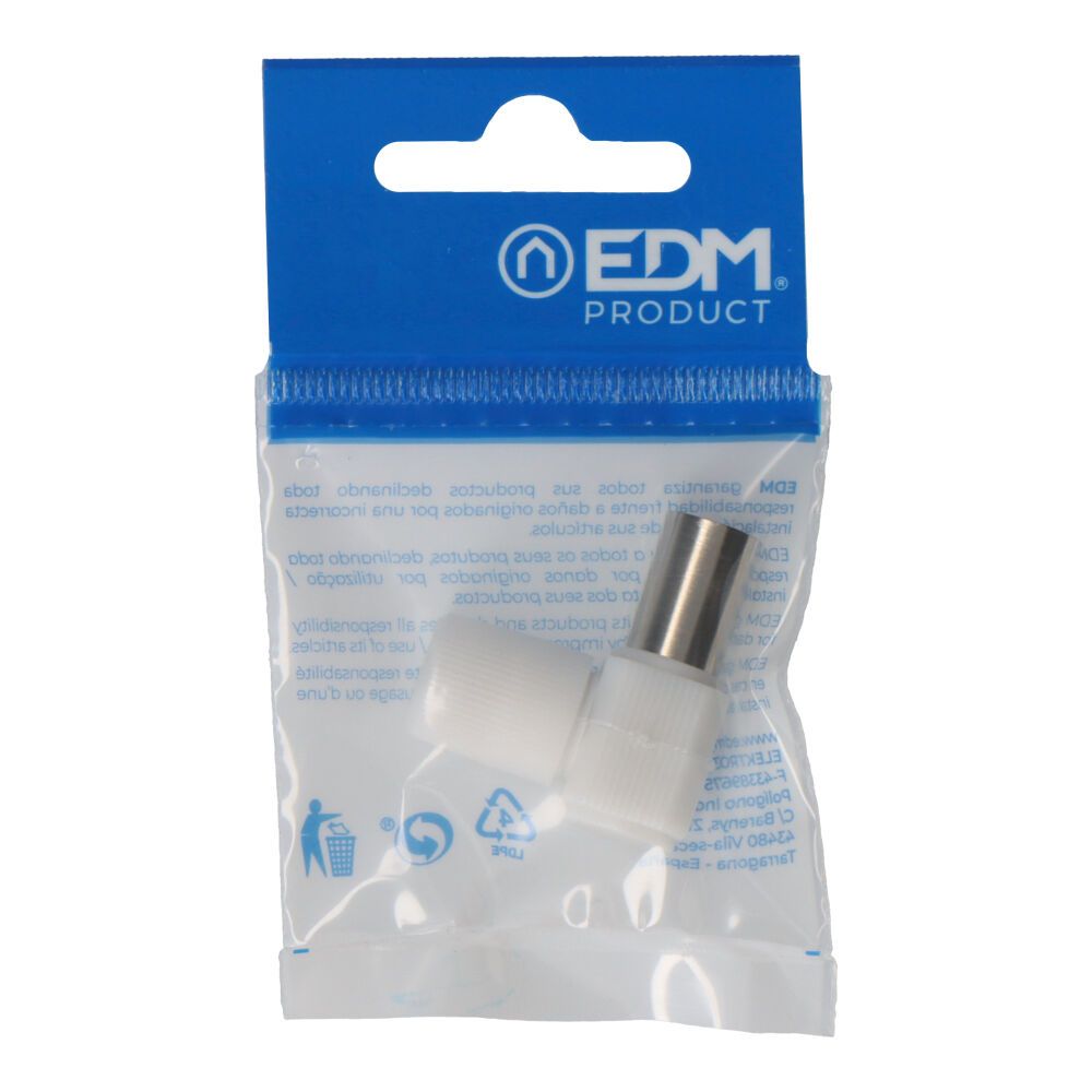 Base aerea acodada tv 9,5mm. envasada edm